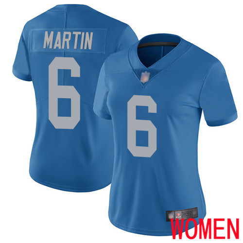 Detroit Lions Limited Blue Women Sam Martin Alternate Jersey NFL Football #6 Vapor Untouchable